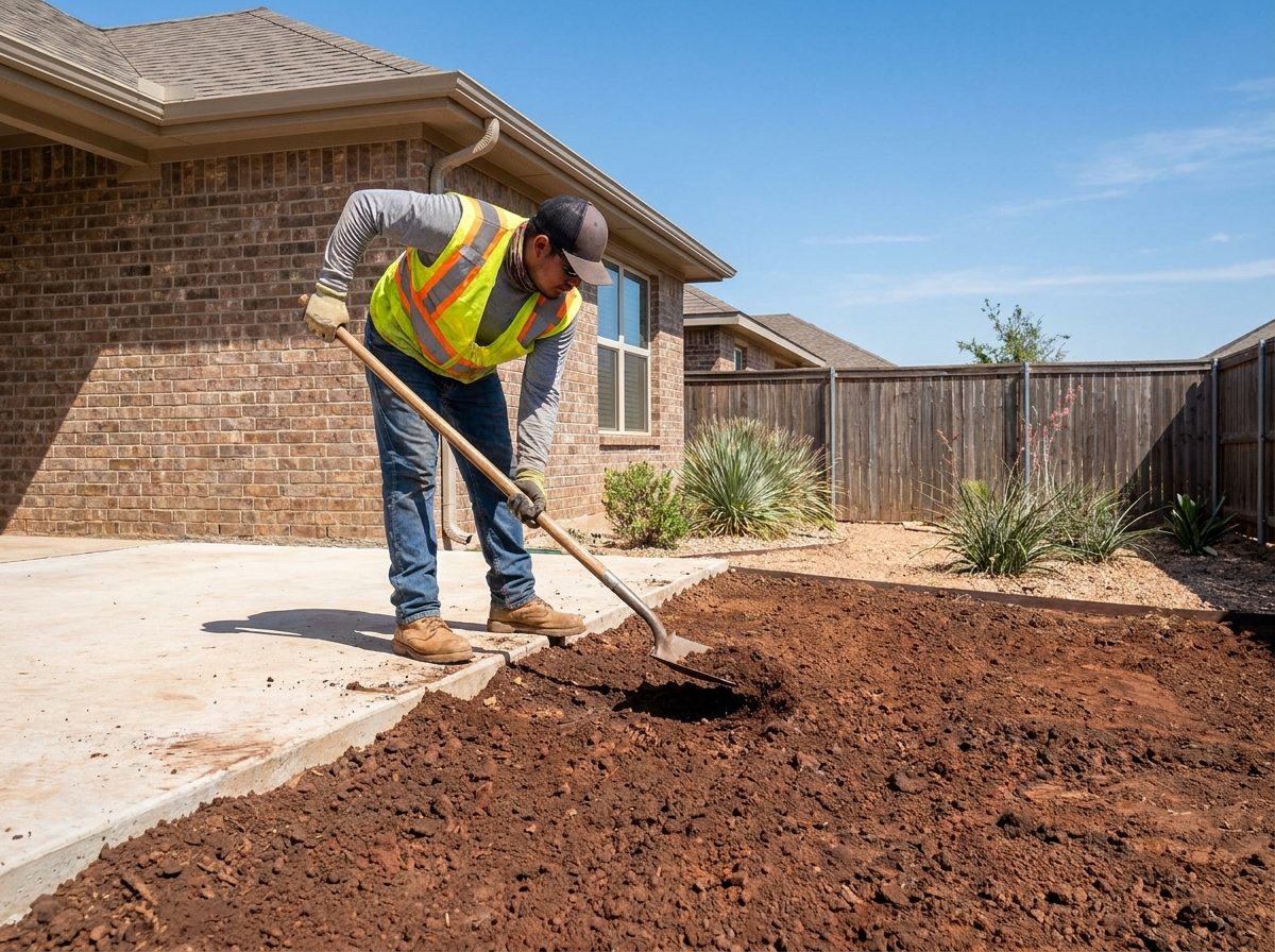 Regrading soil for positive slope away from a home's foundation